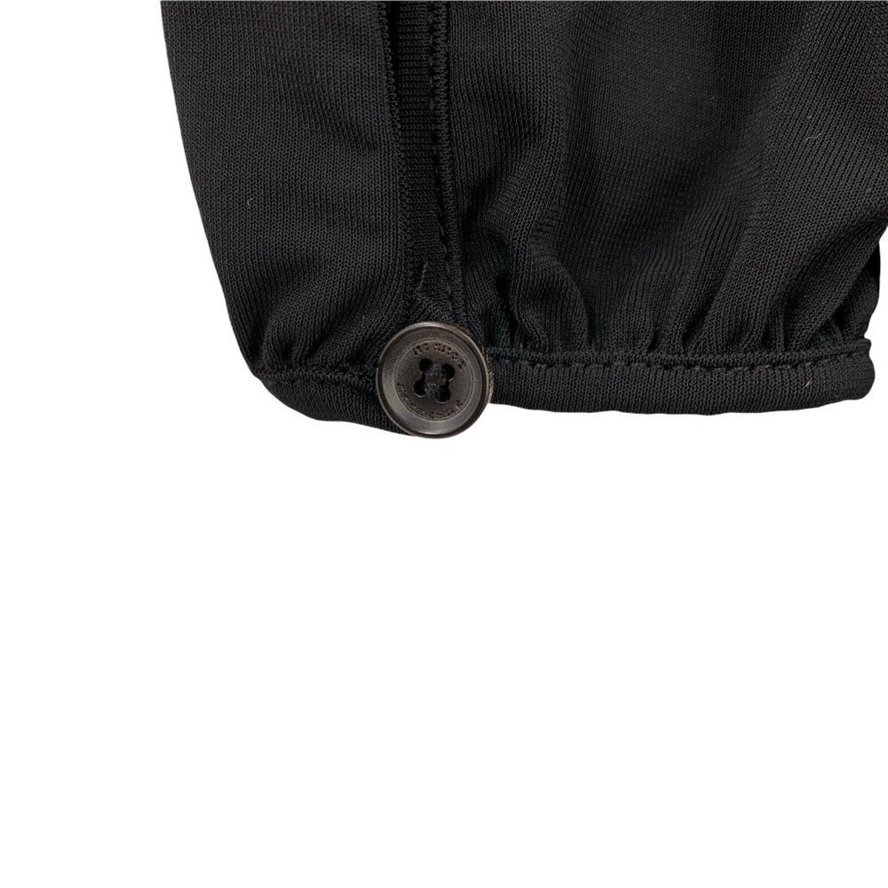 Burberry Black Stretch Jersey Long Sleeve V-Neck Tunic Top Size Small - Picture 6 of 9